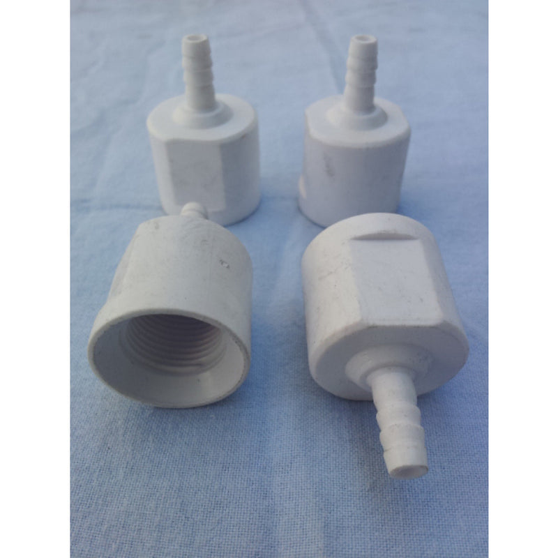 Three Eighths 3/8" Screw On Barbed Plastic Fitting - The Vacuum Doctor