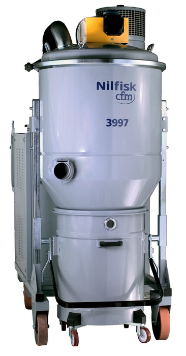 NilfiskCFM 3997W 22Kw 3Ph 44kPa HD Industrial Vacuum Cleaner With Huge Star Filter For Fine Dust - TVD The Vacuum Doctor