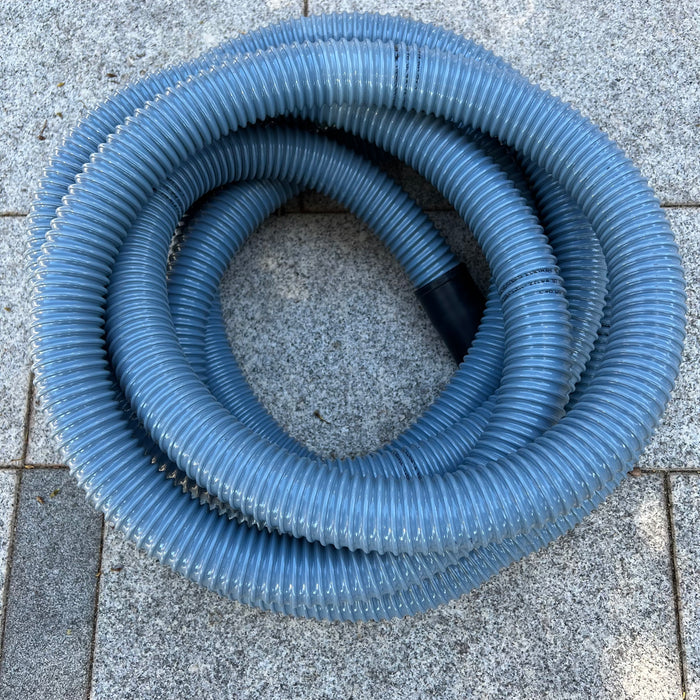 NilfiskCFM 5m x 50mm Plasticified PVC Heavy Duty Industrial Vacuum Cleaner Hose With Rubber Cuffs