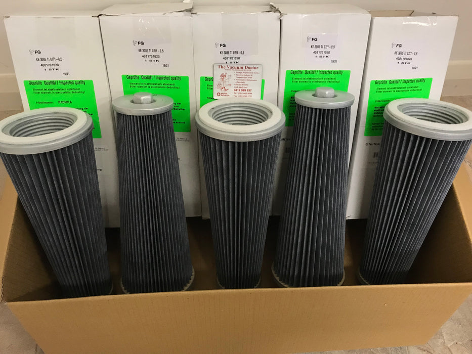 NilfiskCFM T40 W Infiniclean Antistatic Polyester Conical Filter Cartridge Five Needed Per Set