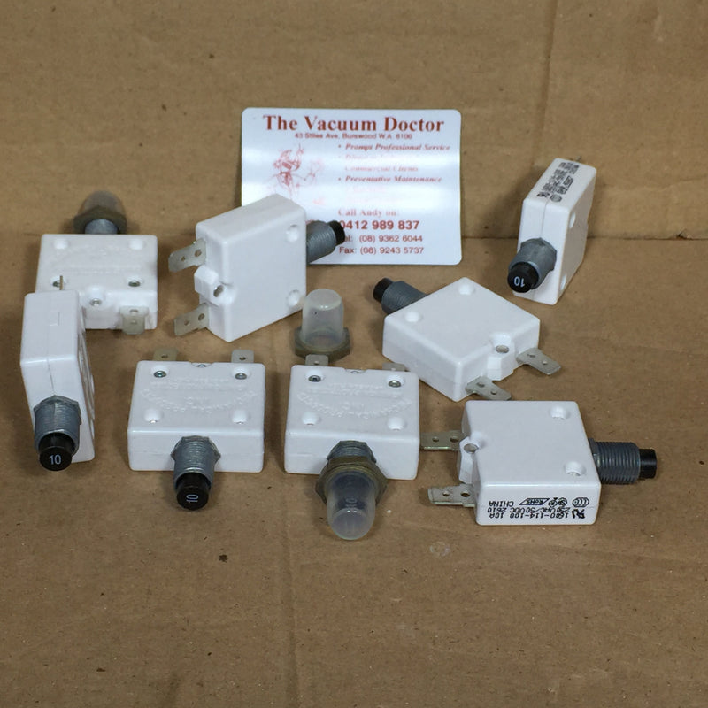 Nilfisk BR755 and Other Battery Operated Scrubber Drier 10 AMP Circuit Breaker - TVD The Vacuum Doctor