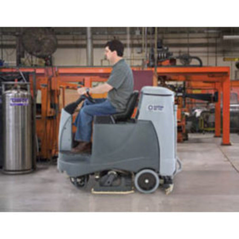 Nilfisk BR755C Battery Operated Rider Floor Scrubber With Cylindrical Deck - TVD The Vacuum Doctor