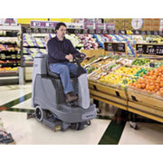 Nilfisk BR755C Battery Operated Rider Floor Scrubber With Cylindrical Deck - TVD The Vacuum Doctor