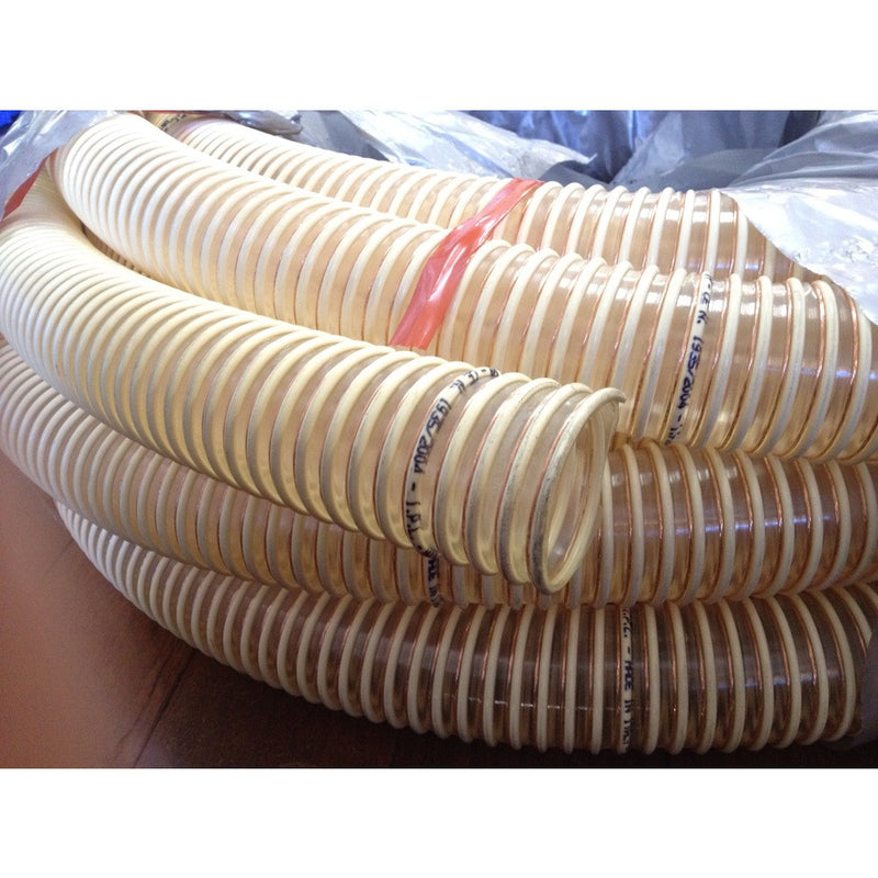 NilfiskCFM 50mm Clear Antistatic EOLO Industrial Vacuum Hose By Meter Length - TVD The Vacuum Doctor