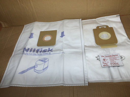 Nilfisk GM200 GM300 and GM400 Dustbags 5 pack NOW OBSOLETE see 107407940 - TVD The Vacuum Doctor