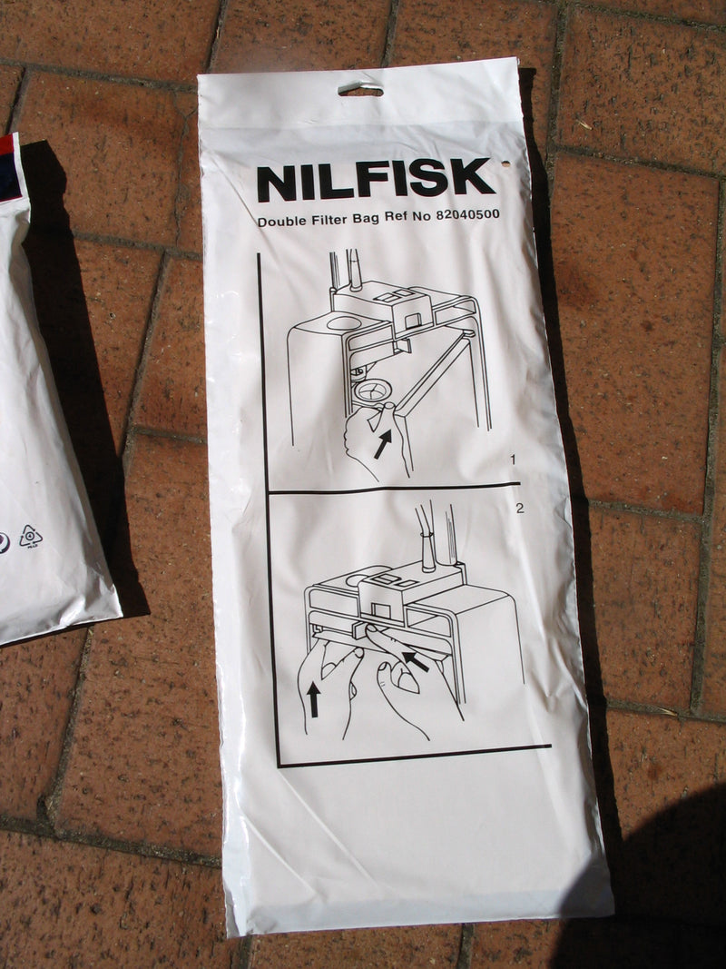 Nilfisk GU350 and GU450 Upright Vacuum Dustbags 5 Pack Plus Microstatic Filter OBSOLETE - TVD The Vacuum Doctor