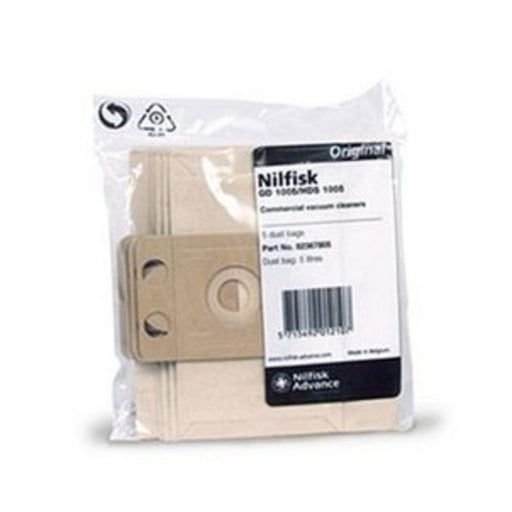 Nilfisk GD1005 and HDS2000 Vacuum Cleaner 5 Litre Paper Dustbags - TVD The Vacuum Doctor