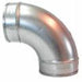 NilfiskCFM Zinc Plated 90 degree 70mm Industrial Ducted Vacuum System Steel Elbow - TVD The Vacuum Doctor