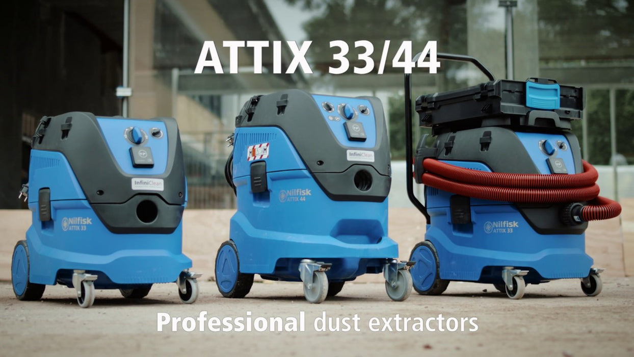 Nilfisk-ALTO ATTIX 33-2M IC InfiniClean Wet and Dry TYPE M Safety Dust Extractor With Hose Kit - TVD The Vacuum Doctor