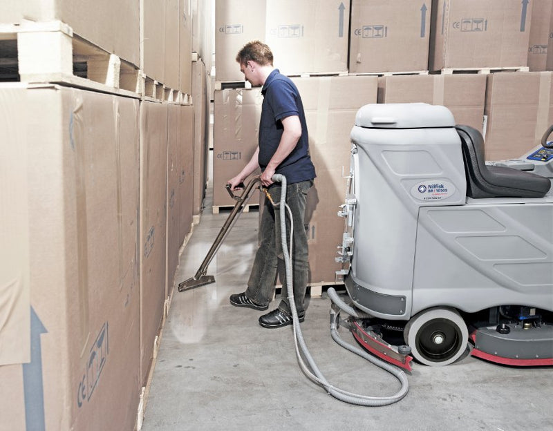 Nilfisk BR1050S Battery Operated Rider Scrubber Complete With Discs and Brushes - The Vacuum Doctor