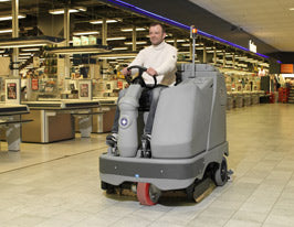 Nilfisk BR1100S Battery Operated Rider Scrubber Complete With Discs and Brushes - TVD The Vacuum Doctor