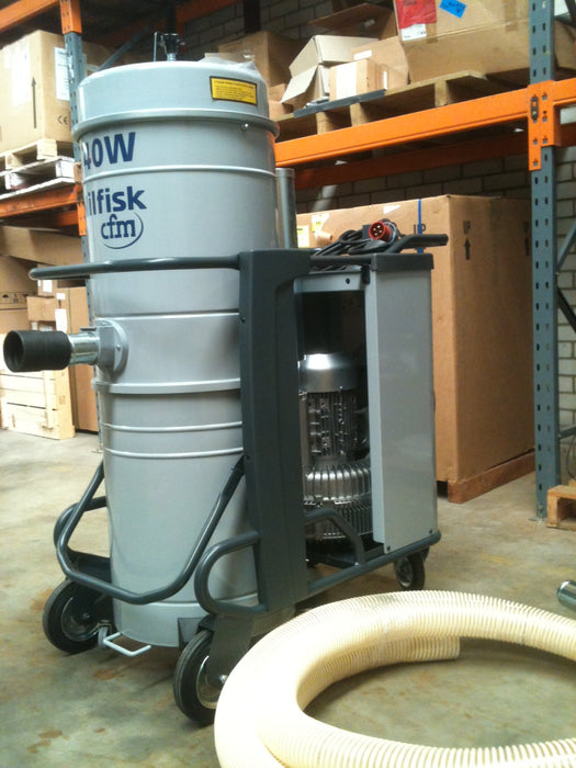 NilfiskCFM T40 W 4 kWatt 3 Phase Industrial Vacuum Cleaner Complete With Hose Kit
