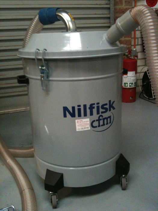 NilfiskCFM Cyclone Pre-separator 100mm Fittings 460mm Lid For Fine Dusts - TVD The Vacuum Doctor