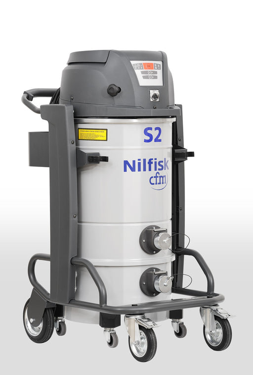 NilfiskCFM S2 Twin Motor Industrial Vacuum Cleaner Complete With Hose Kit - TVD The Vacuum Doctor