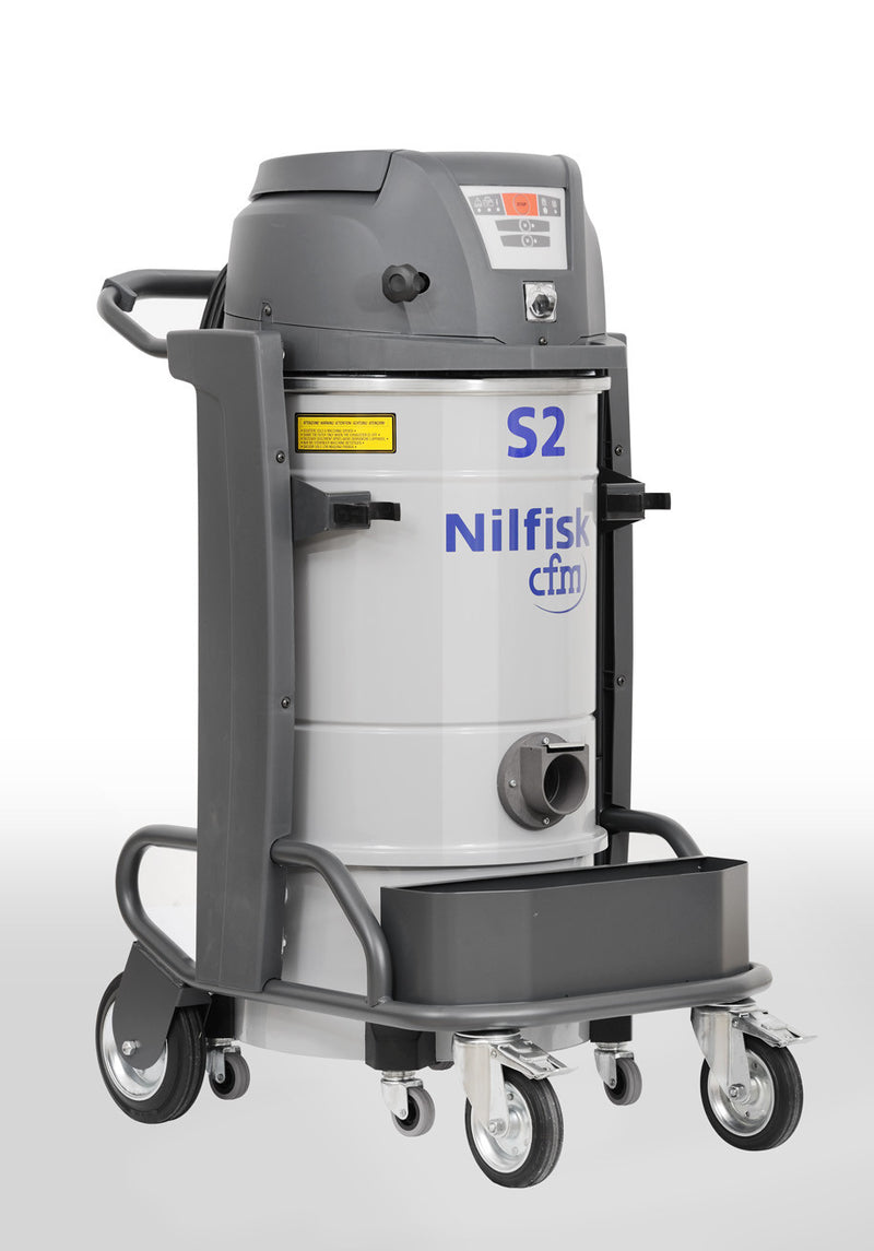 NilfiskCFM S2 Twin Motor Industrial Vacuum Cleaner Complete With Hose Kit - TVD The Vacuum Doctor