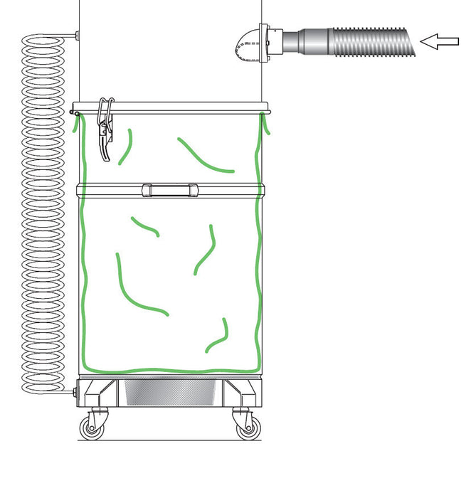 NilfiskCFM Industrial Vacuum Cleaner Grill and Depressor Hose For Bag Kit - TVD The Vacuum Doctor