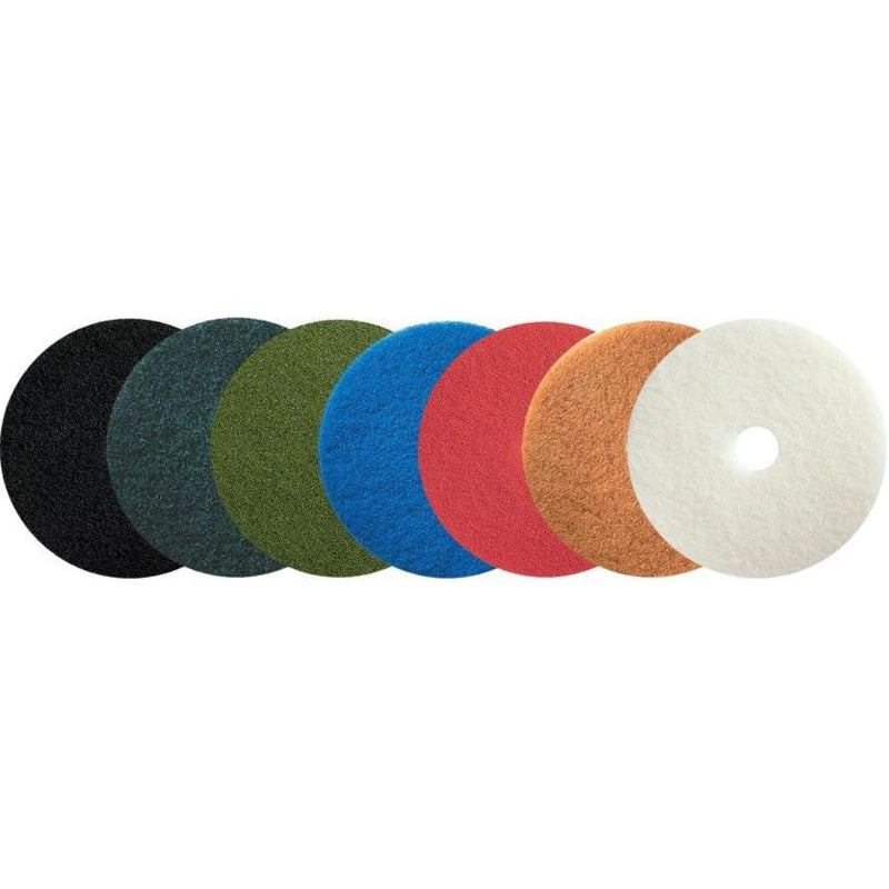 Glomesh 525mm WHITE Light Duty Floor Polisher and Scrubbing Pads BOX of Five - TVD The Vacuum Doctor