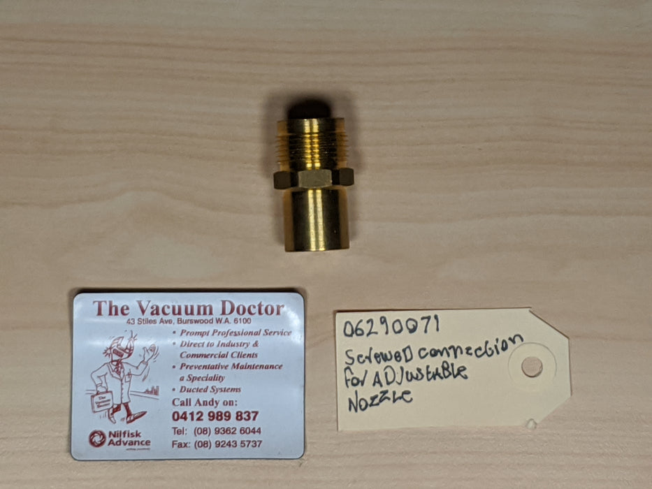Gerni Screwed Brass Coupling For Adjustable Nozzle - The Vacuum Doctor