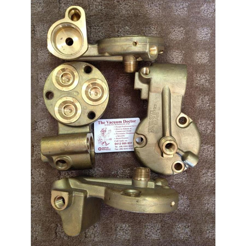 Gerni G2500 and G2800 Hot Water Pressure Washer Brass Cylinder Head - TVD The Vacuum Doctor