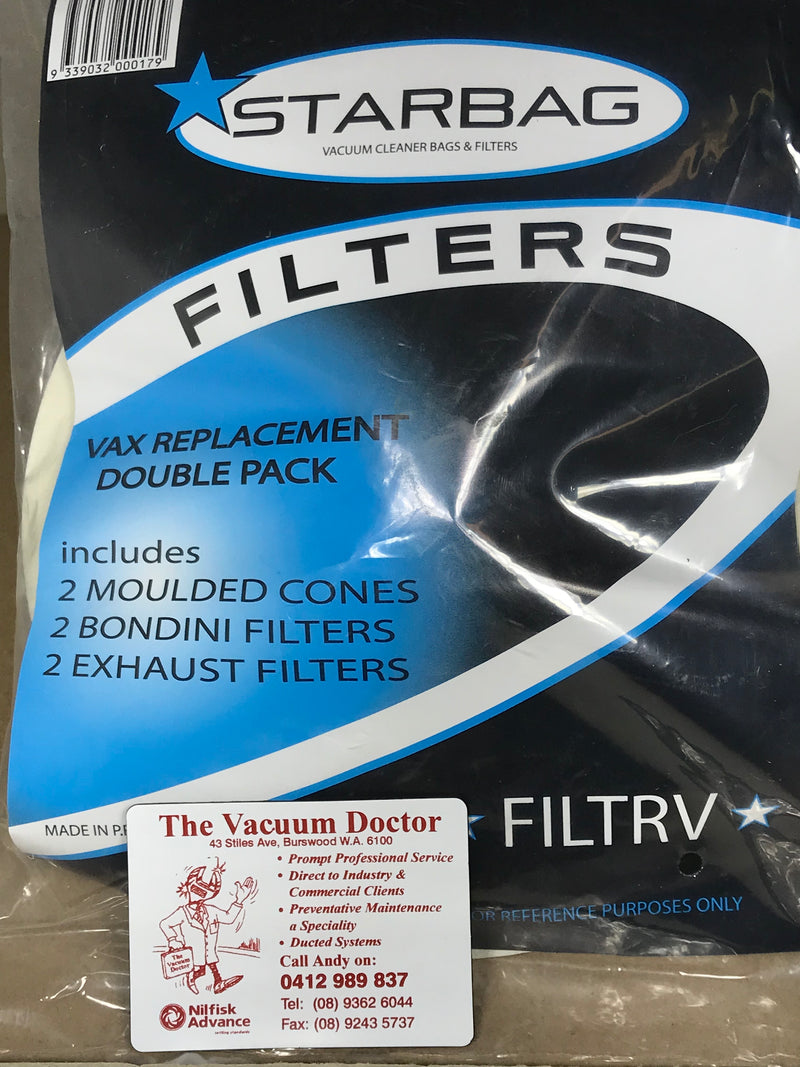 Vax 2000 Wet and Dry Vacuum Cleaner Filter Kit 2 Per Pack - TVD The Vacuum Doctor