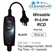 10 AMP In-Line RCD 30 MilliAmp Safety Switch Trips In Less Than Tenth Of A Sec - TVD The Vacuum Doctor