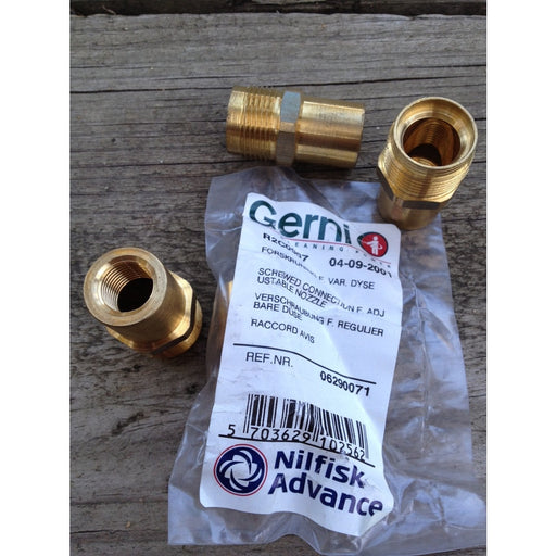 Gerni Screwed Brass Coupling For Adjustable Nozzle - The Vacuum Doctor