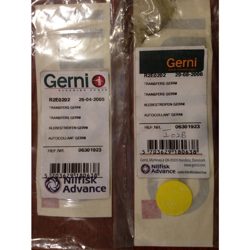 Gerni Brand Sticker / Transfer For Gerni Pressure Washer - The Vacuum Doctor