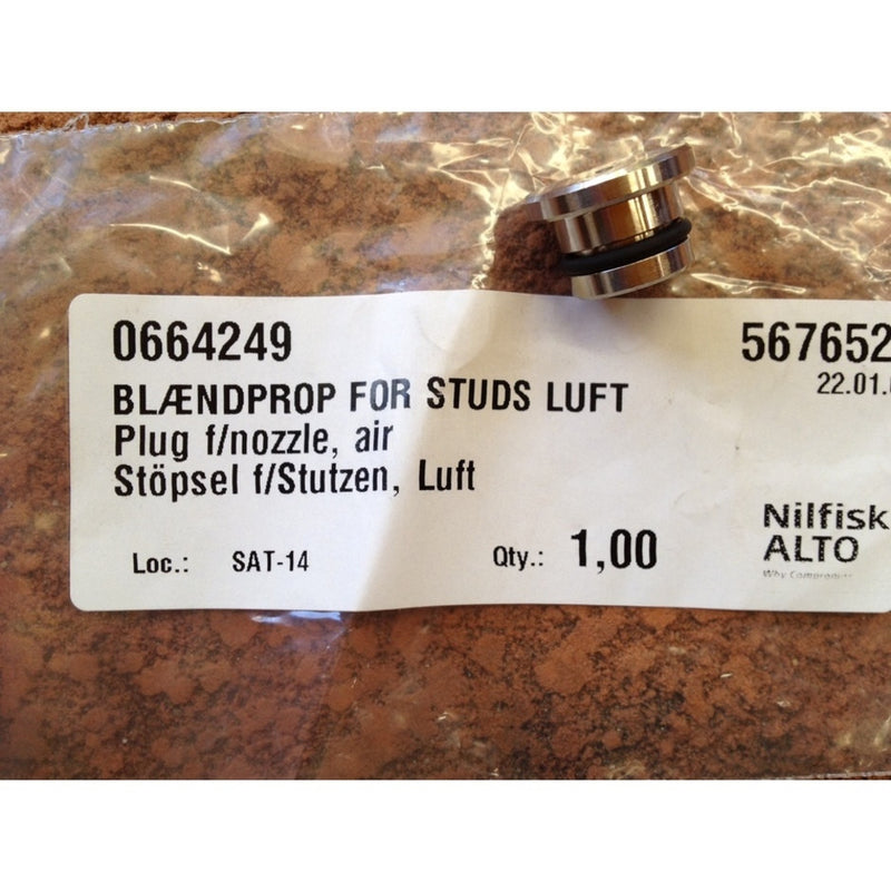 Gerni and Nilfisk-ALTO Pressure Washer Stainless Steel Plug With O Ring - The Vacuum Doctor