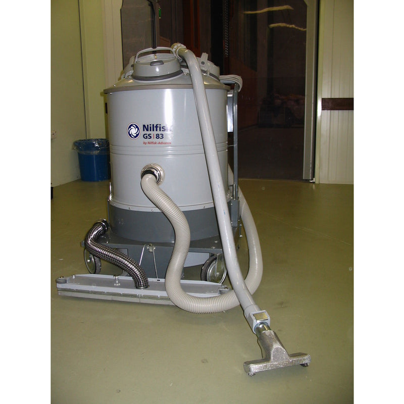 Nilfisk and Tellus Industrial Vacuum Fixed Floor Nozzle Grey 373mm Rubber Lip Kit - TVD The Vacuum Doctor
