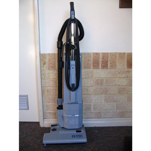 Nilfisk GU350A Upright Vacuum Cleaner No Longer Available Replaced By 12 inch VU500 - TVD The Vacuum Doctor