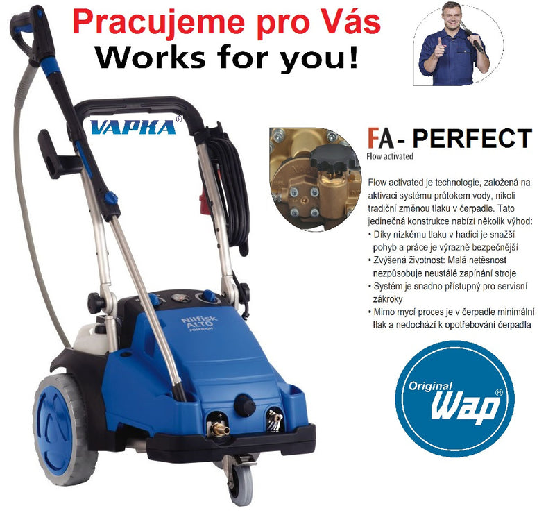 Gerni MC 7P 195/1280 FA Three Phase Electric Cold Water Pressure Washer - TVD The Vacuum Doctor