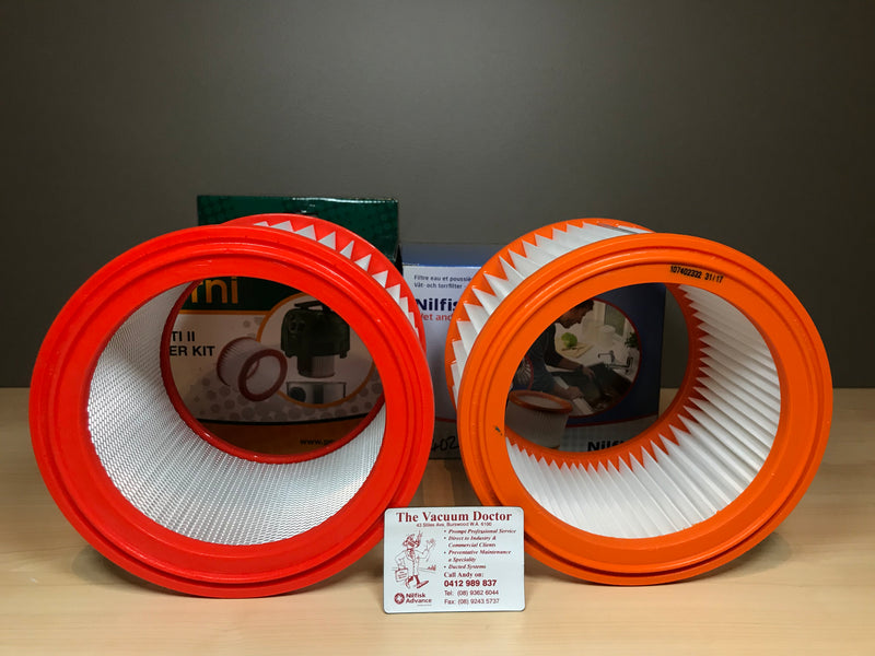 Gerni Multi II Wet and Dry Vacuum Cleaner Poly Filter Cartridge Rinse When Dirty - TVD The Vacuum Doctor