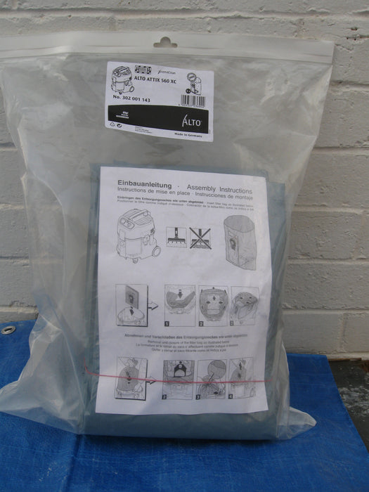 Nilfisk IVB5H and Nilfisk-Alto Attix 560-2H XC Safety Dustbags For Asbestos Pack of 5 - TVD The Vacuum Doctor