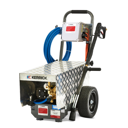 Kerrick EI3021 3000PSI Industrial 3 Phase Electric Cold Water Pressure Washer On Robust 2 Wheeled Trolley