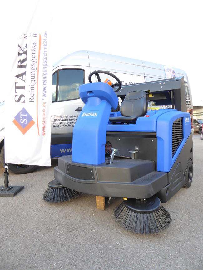 Nilfisk-Advance SW5500 B Battery Powered Rider Sweeper With Hydraulic Dump Hopper - TVD The Vacuum Doctor