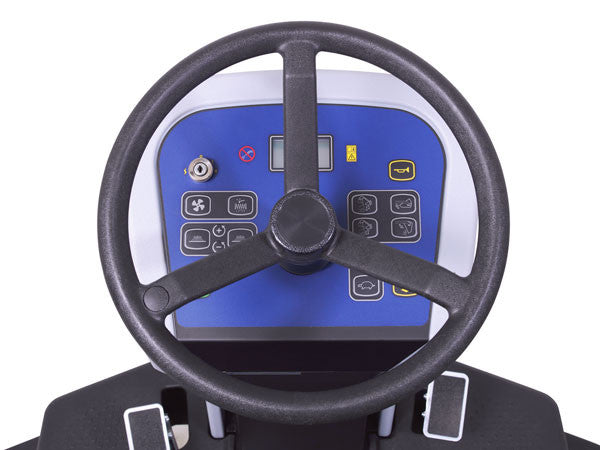 Nilfisk-Advance SW5500 B Battery Powered Rider Sweeper With Hydraulic Dump Hopper - TVD The Vacuum Doctor