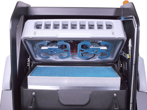 Nilfisk-Advance SW5500 B Battery Powered Rider Sweeper With Hydraulic Dump Hopper - TVD The Vacuum Doctor