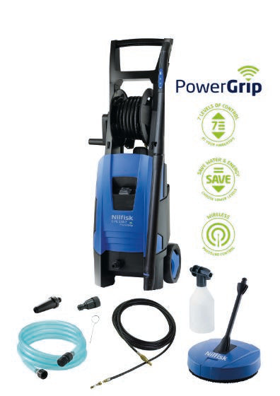 Nilfisk Compact Dynamic and Excellent Domestic Pressure Washer 150BAR Powerspeed Nozzle Magenta DOT