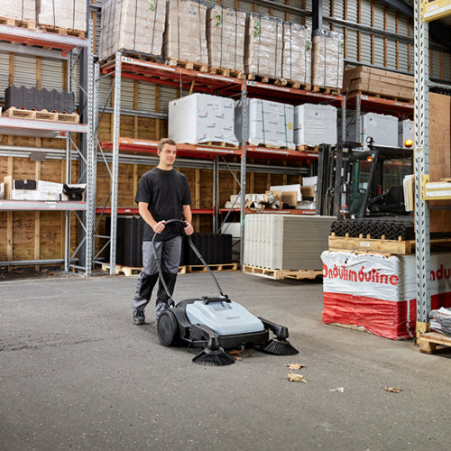 Nilfisk SW250 Walk Behind Push Floor Sweeper 920mm Sweep Path - TVD The Vacuum Doctor