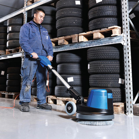 Nilfisk-ALTO Spintec 443D Two Speed 185 and 370 RPM Stick Floor Scrubber Polisher and Sander - TVD The Vacuum Doctor