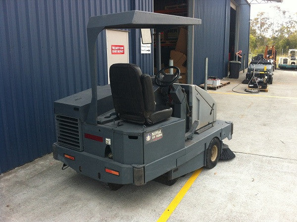 Nilfisk-Advance SR1800 Rider Sweeper Now REPLACED BY Nilfisk SW8000 - TVD The Vacuum Doctor