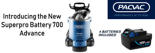 PACVAC Superpro Battery 700 Advanced Backpack Vacuum Cleaner Free Aussie Delivery - TVD The Vacuum Doctor