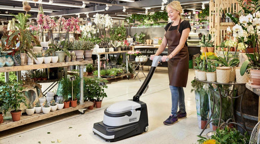 Nilfisk SC250 Battery Operated Sweep Scrubber For Cool Cafes And Artisan Bakeries! - TVD The Vacuum Doctor
