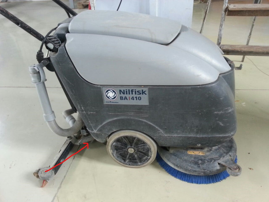 Nilfisk BA410 CA410 and SC400 Floor Scrubber Squeegee Support Bracket Wheel Kit