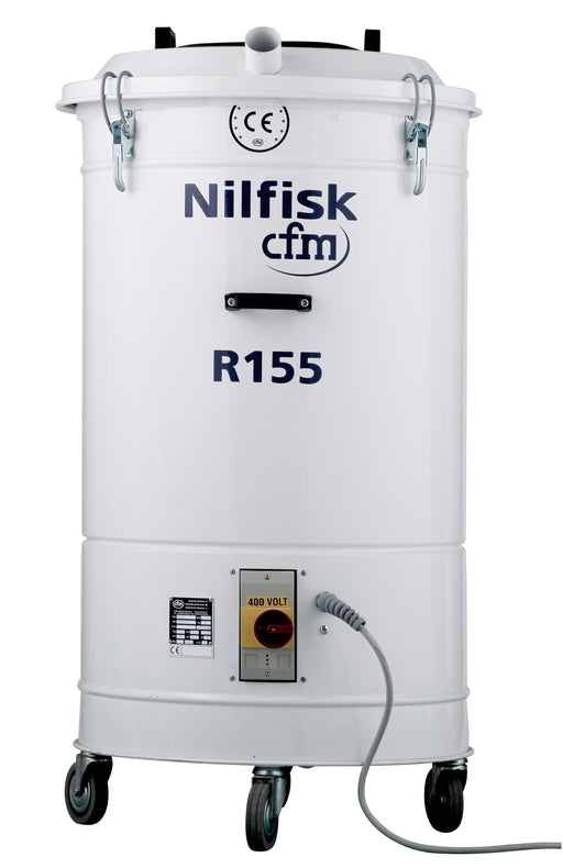 NilfiskCFM R155X White Line Packaging And Trim 3 Phase Industrial Vacuum Cleaner - TVD The Vacuum Doctor