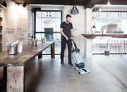 Nilfisk SC100 Compact Upright Floor Scrubber Package For Cool Cafes And Small Bars! - TVD The Vacuum Doctor