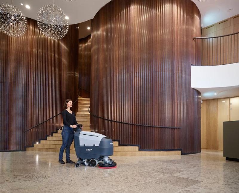 Nilfisk SC401 43B Battery Operated Automatic Floor Scrubber Drier Complete With Batteries - TVD The Vacuum Doctor