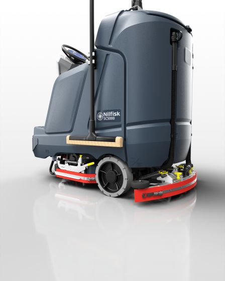 Nilfisk SC5000 910C Rider Scrubber-Drier With Cylinder Brush Deck For Rough Surfaces