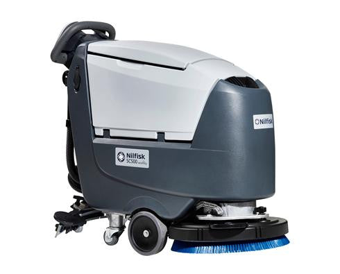 Nilfisk SC500 Battery Operated Walk Behind Automatic Floor Scrubber Drier - TVD The Vacuum Doctor