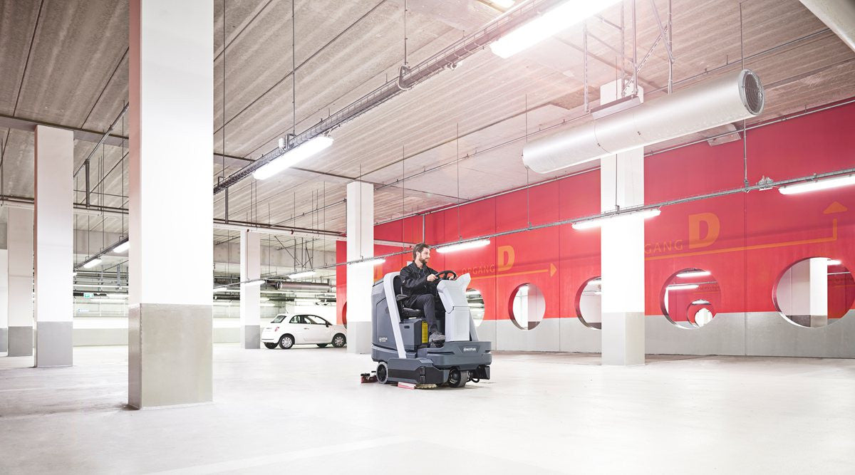Nilfisk SC6000 910C Rider Scrubber-Drier With Cylinder Brush Deck For Rough Surfaces - TVD The Vacuum Doctor